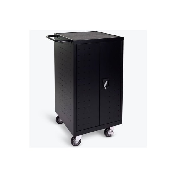 Luxor Luxor Laptop/Chromebook Computer Charging Cart For 18 Devices, 25inW x 21-1/4inD x 39-3/4inH, Black LLTP18-B - main